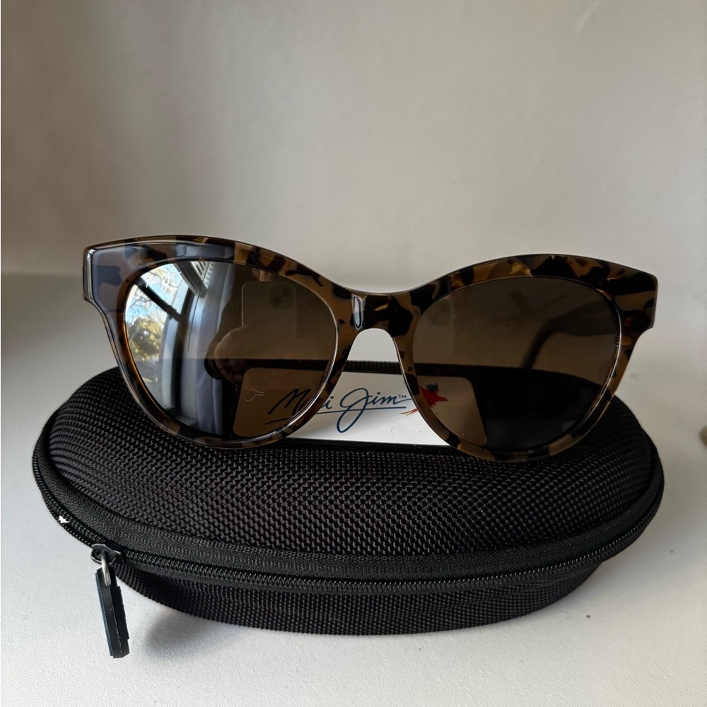 Maui Jim Tortoiseshell Cat Eye Sunglasses with Brown Lenses